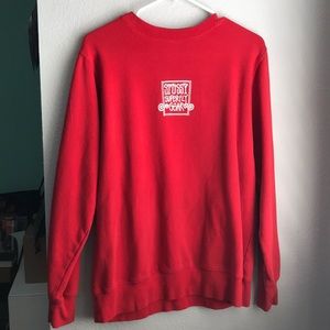 Red crewneck